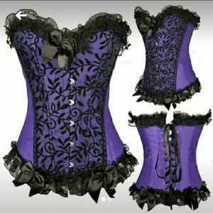 Purple lace up corset XL